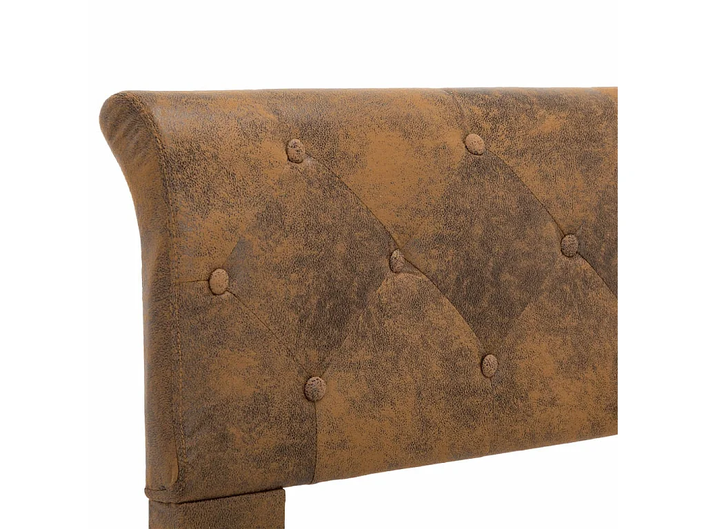 Lit Marron Similicuir daim 120x200 4