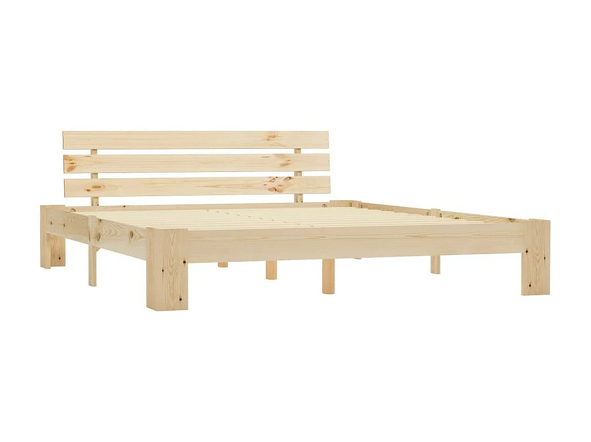 Lit Bois de pin massif 160x200 3