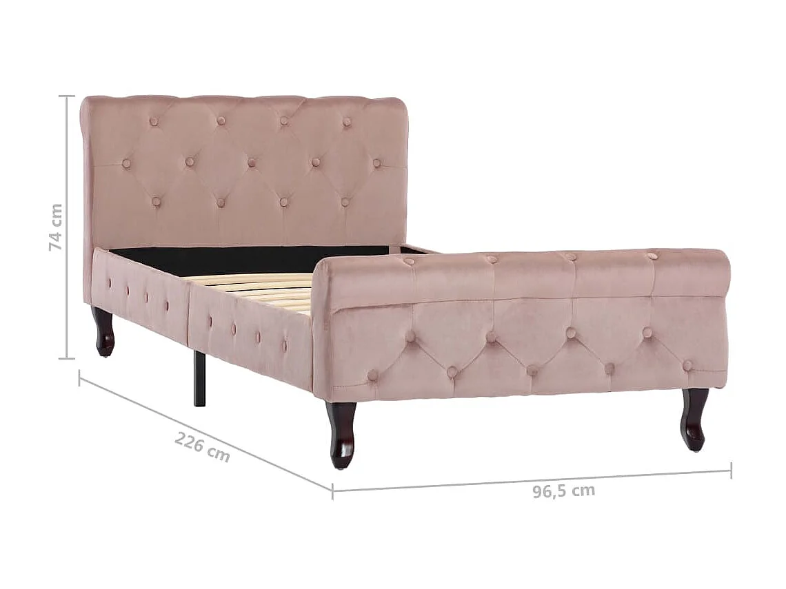 Lit Rose Velours 90x200