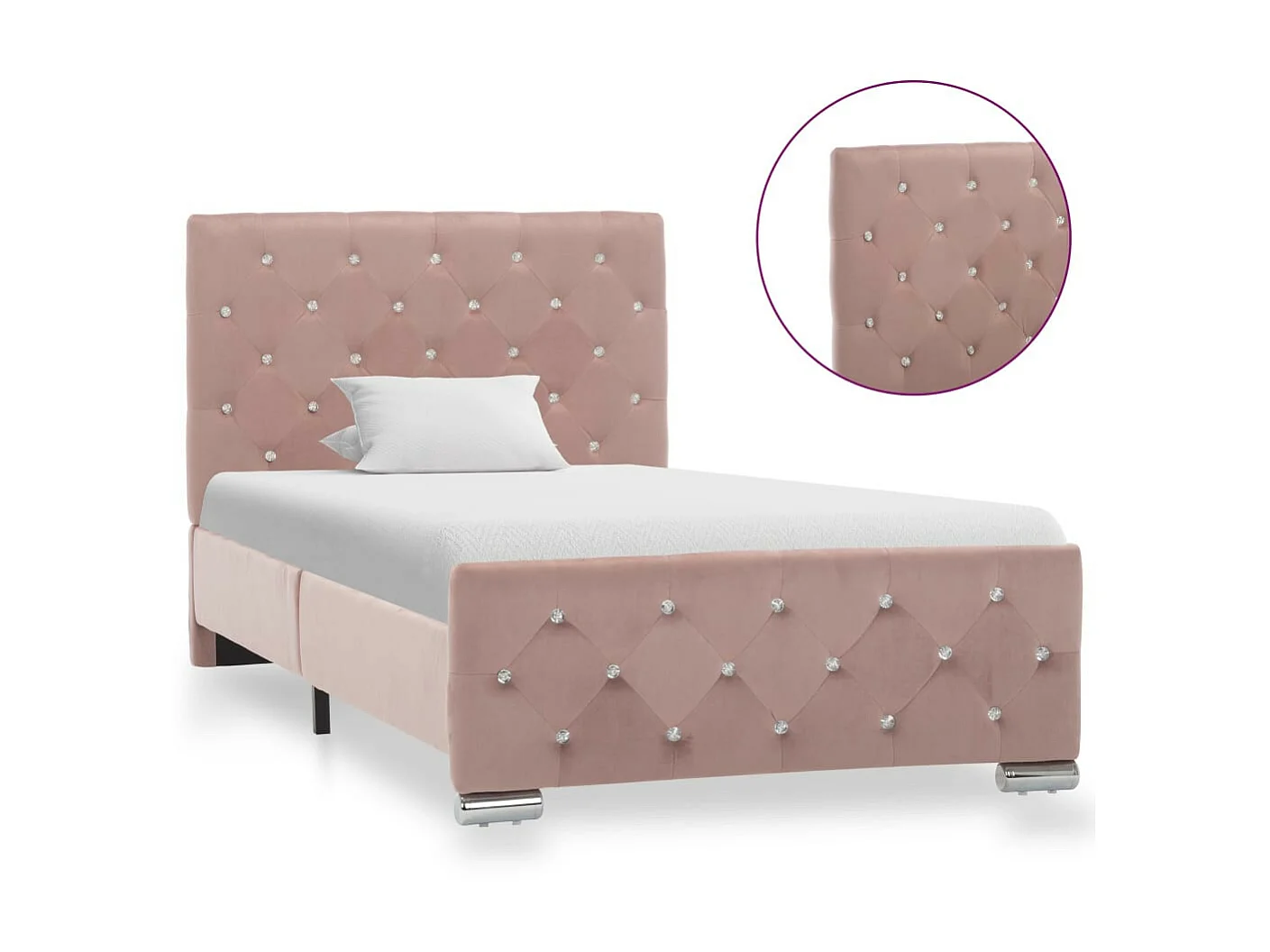 Lit Rose Tissu 90x200