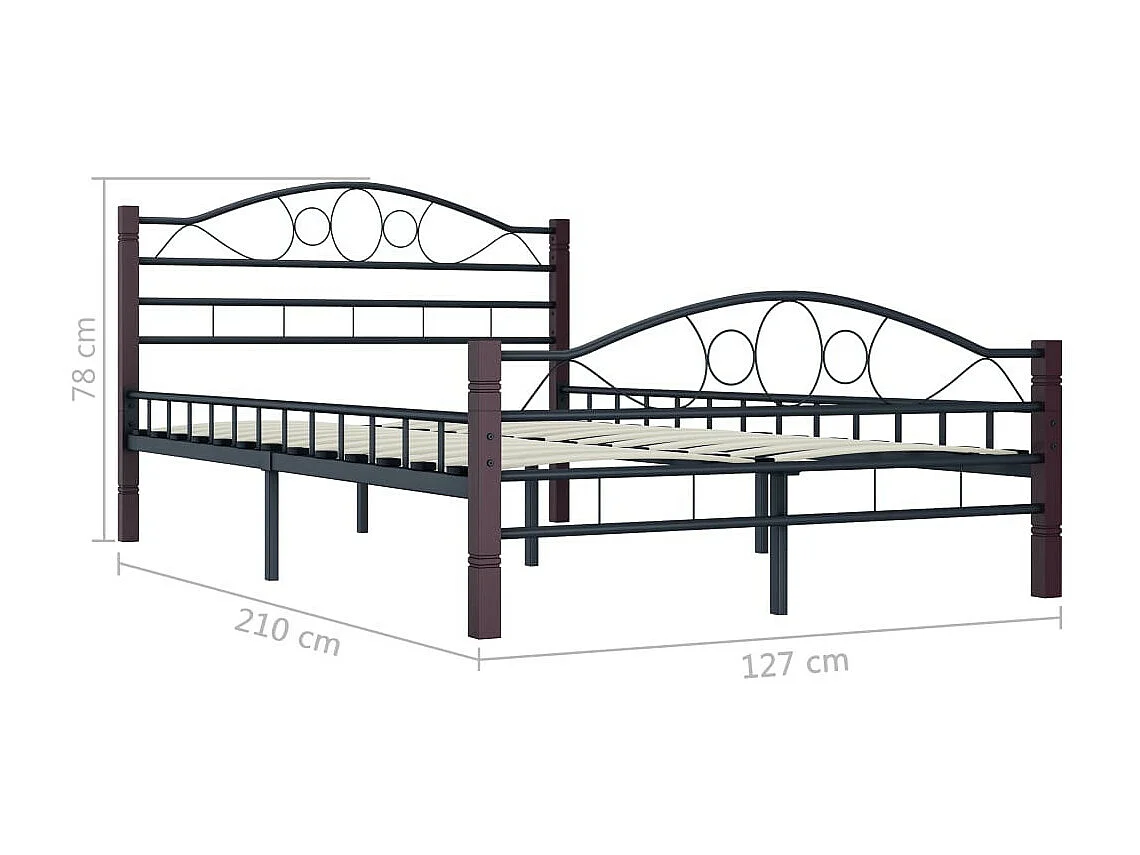 Lit Noir Métal 120x200 6