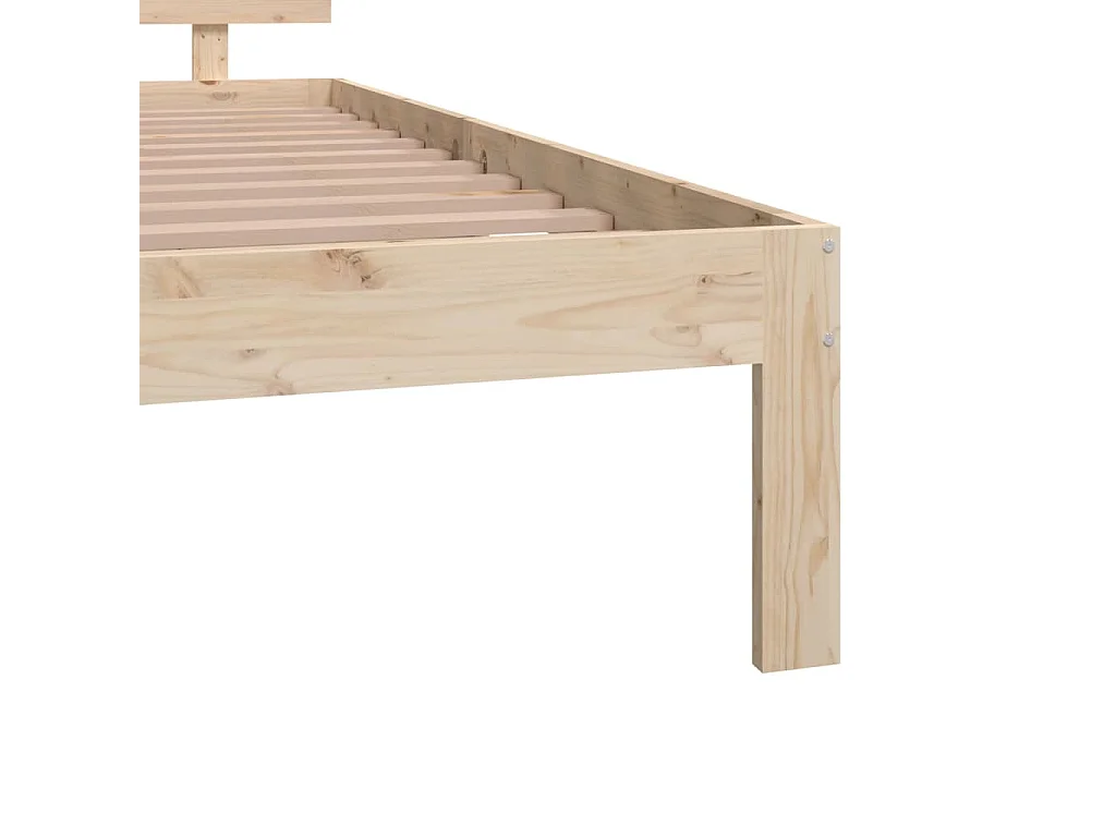 Lit Bois de pin massif 140x190