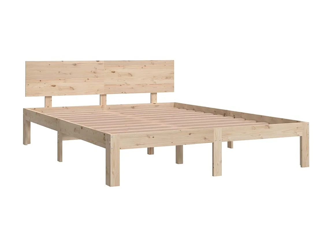 Lit Bois de pin massif 140x190