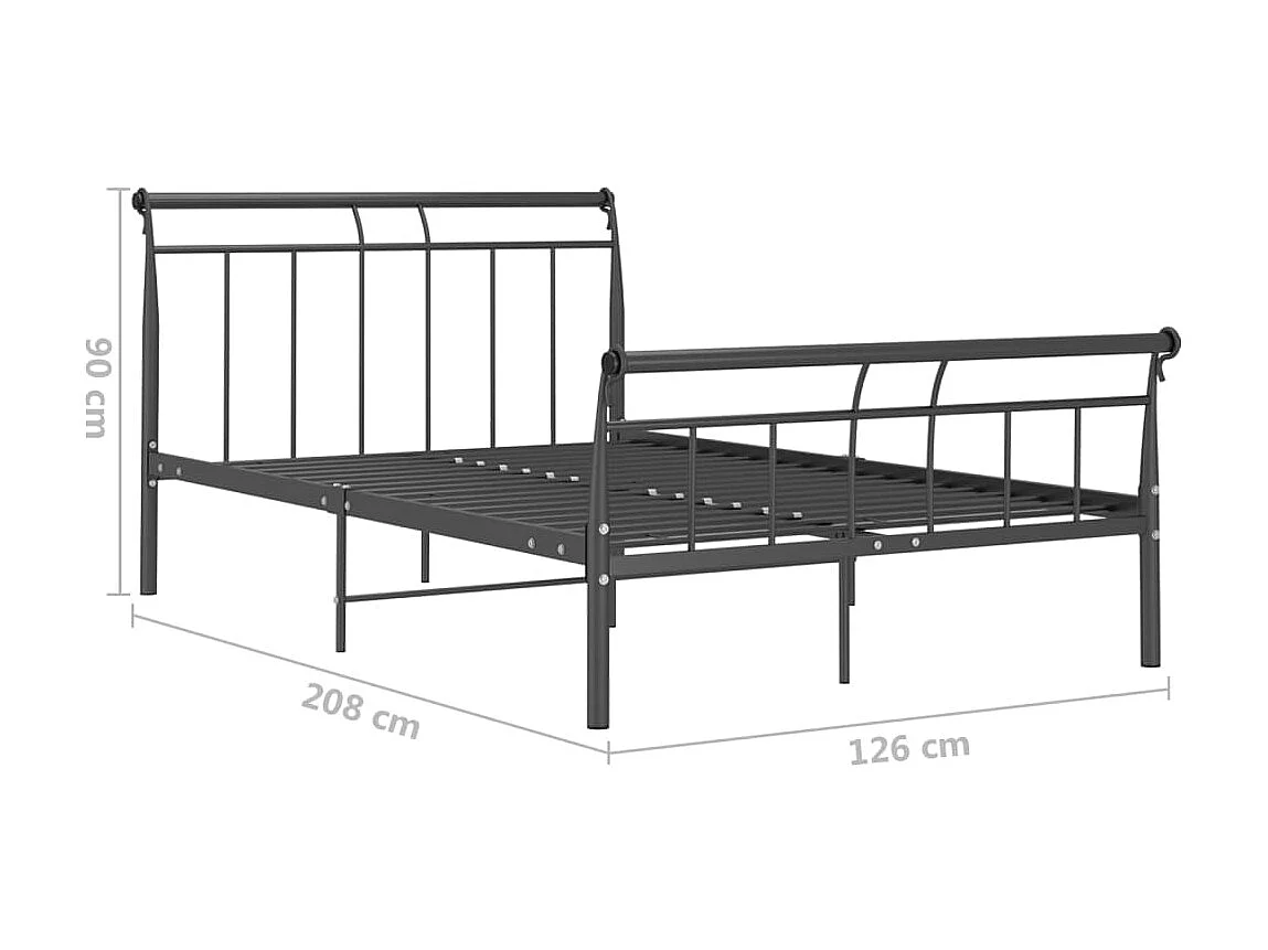 Lit Noir Métal 120x200 2