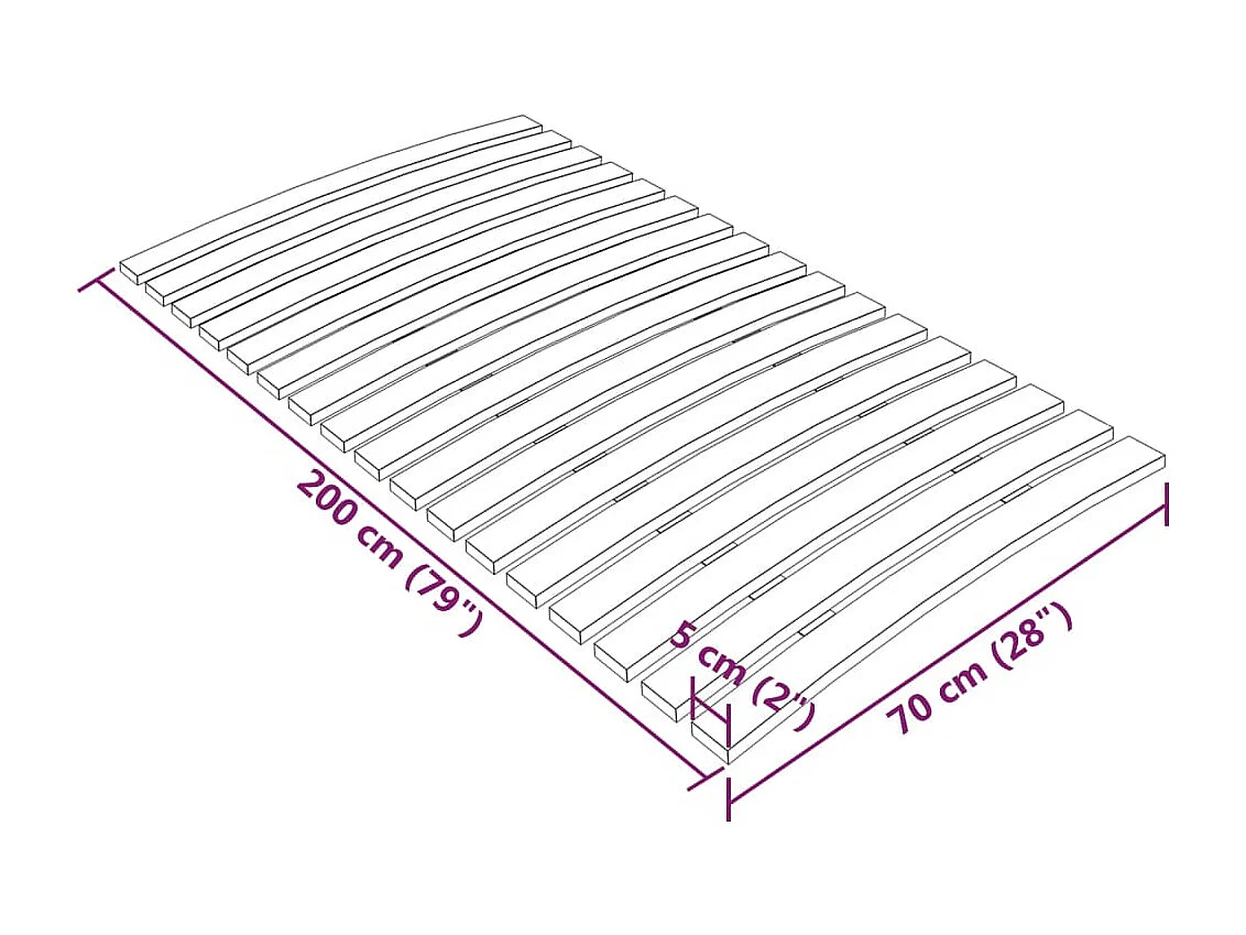 Sommier à lattes en bois de peuplier massif - Confort pour des nuits paisibles-140