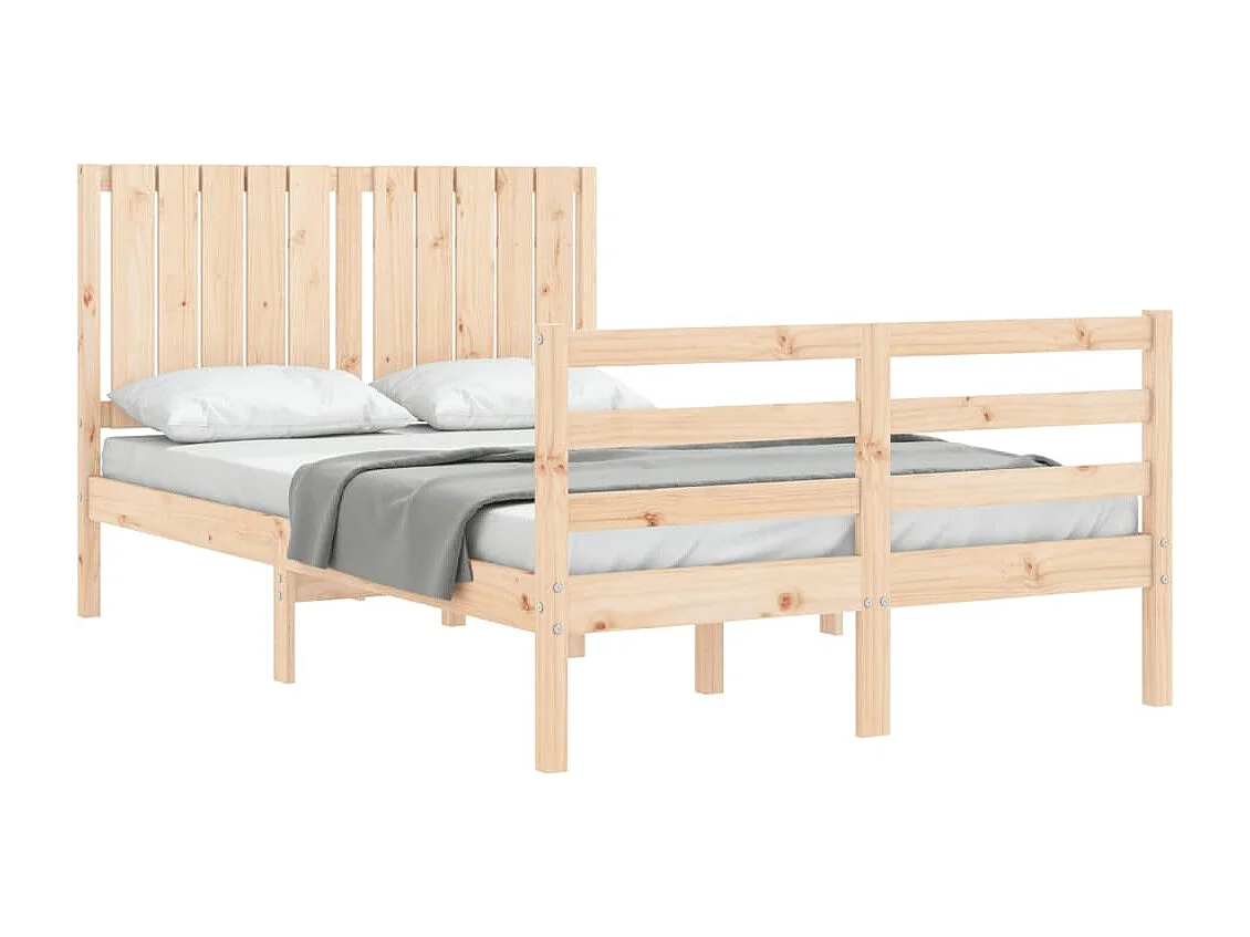 Lit avec tête de lit 120x200 bois massif