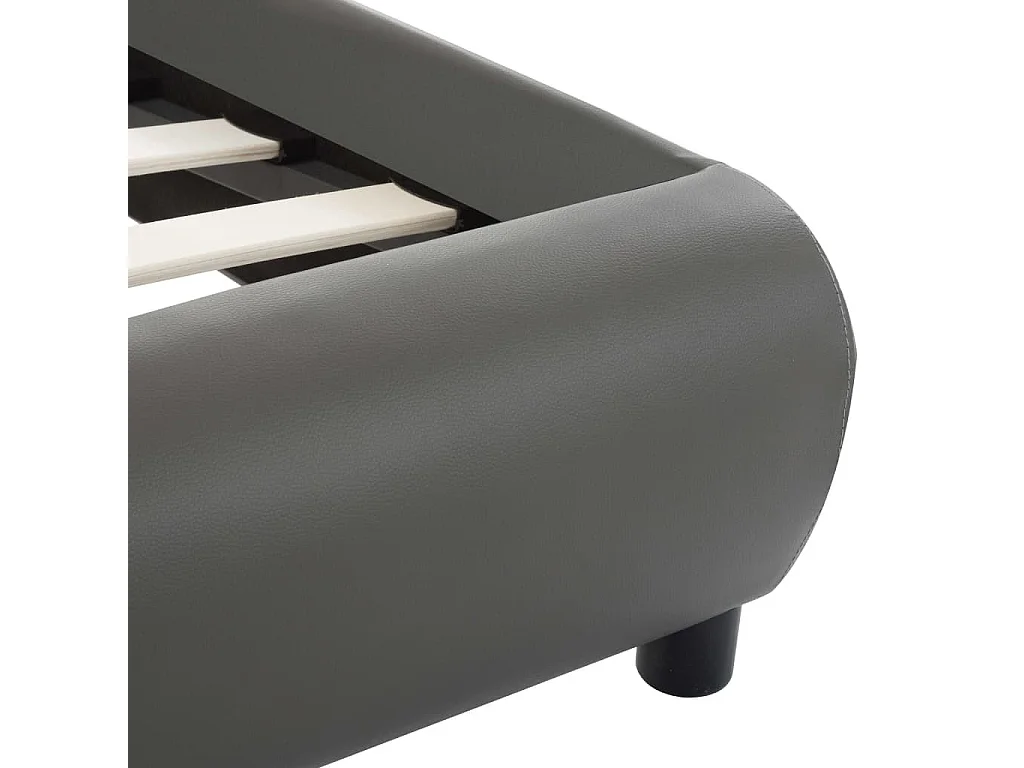 Lit avec LED Gris Similicuir 120x200 4