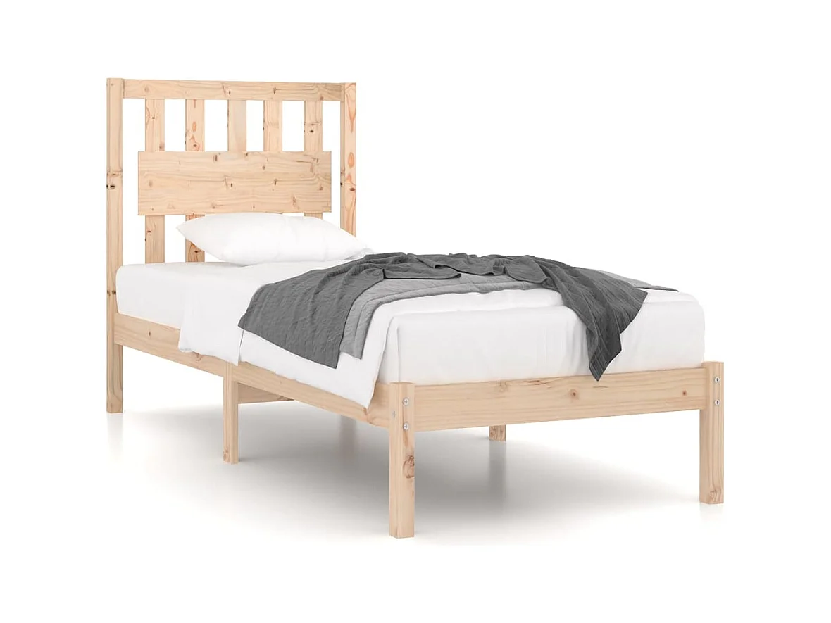 Lit Bois de pin massif 90x190 Simple 3