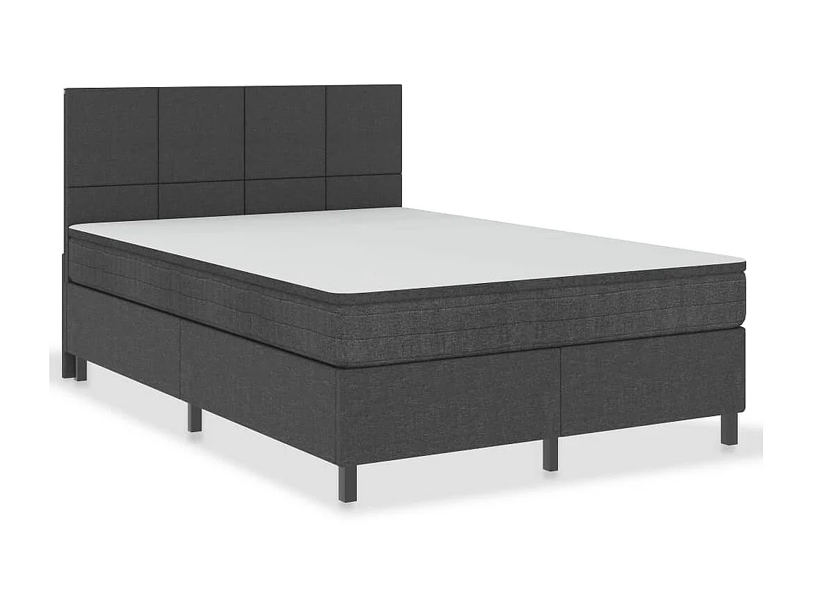 Boxspring stof donkergrijs 180x200 cm