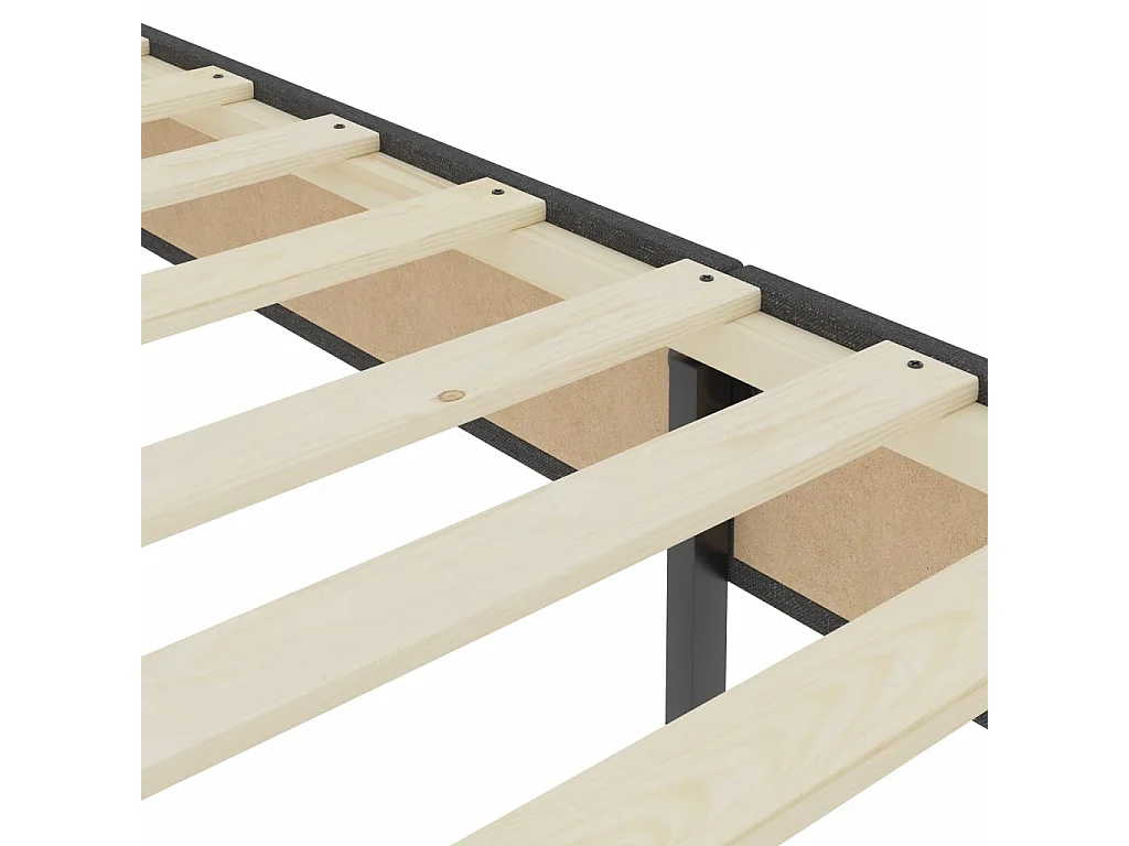 Boxspring stof donkergrijs 180x200 cm