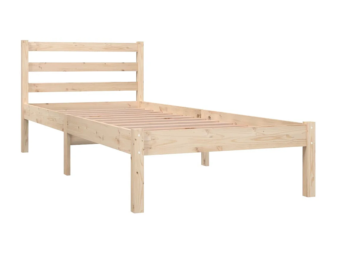Lit Bois de pin massif 75x190 Petit simple