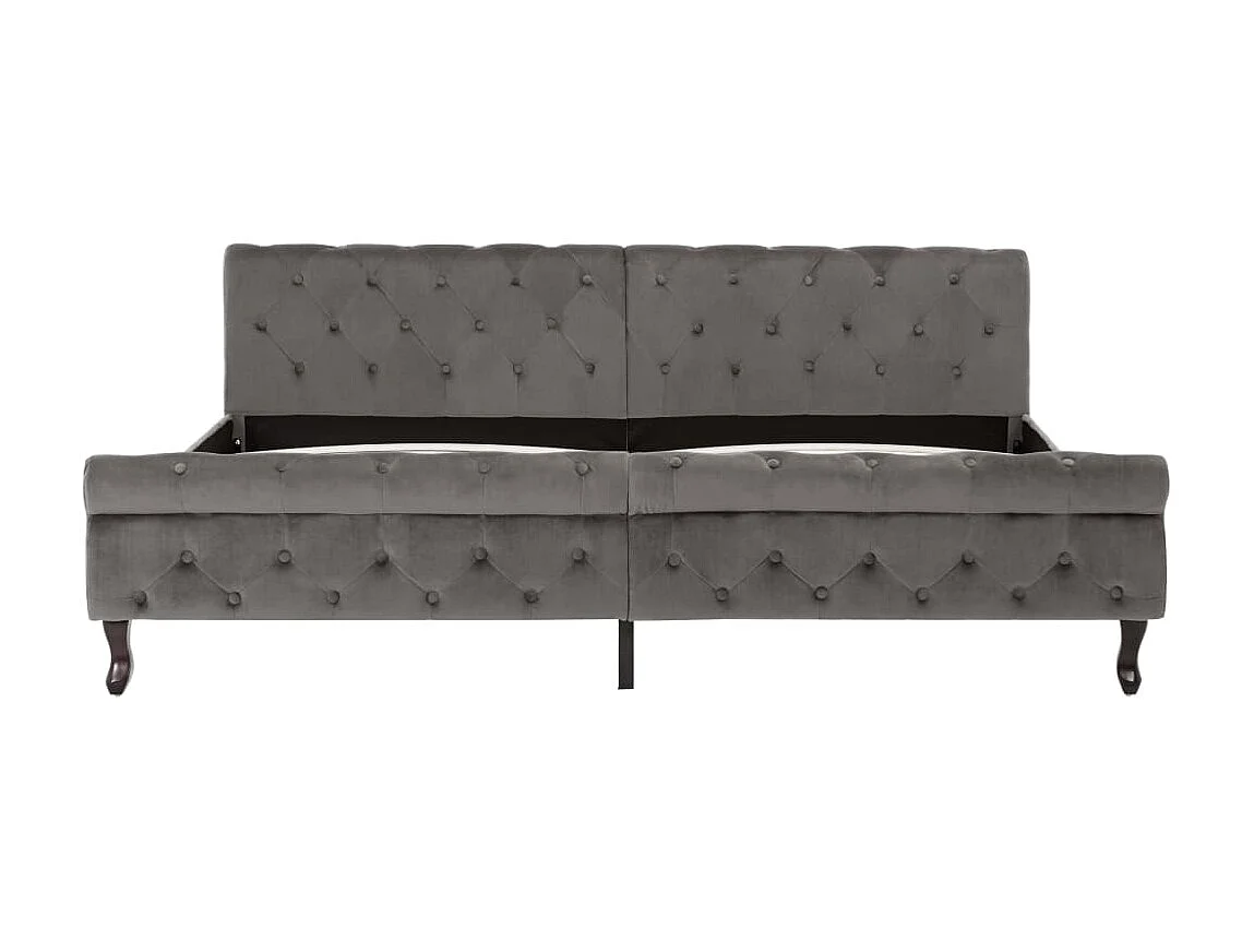 Lit Gris Velours 200x200