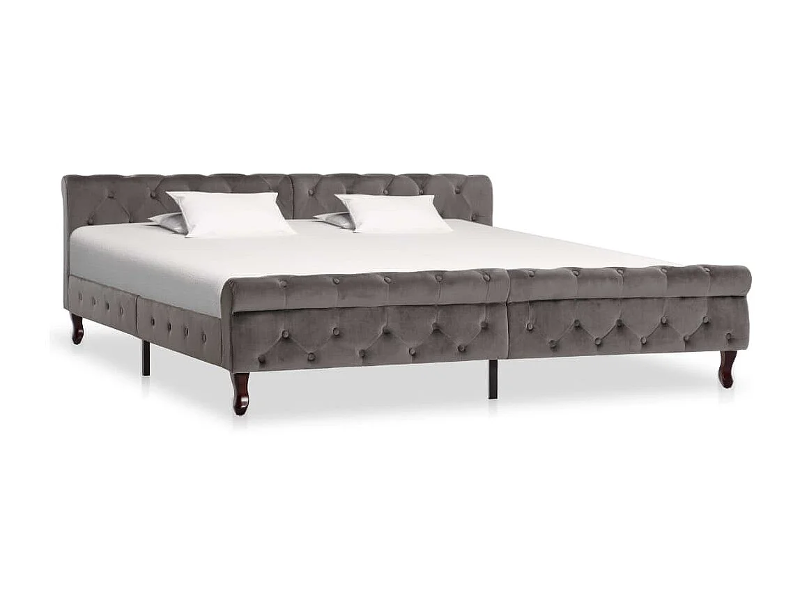 Lit Gris Velours 200x200