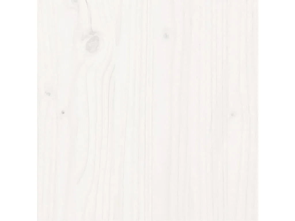 Lit Blanc Bois de pin massif 200x200 2