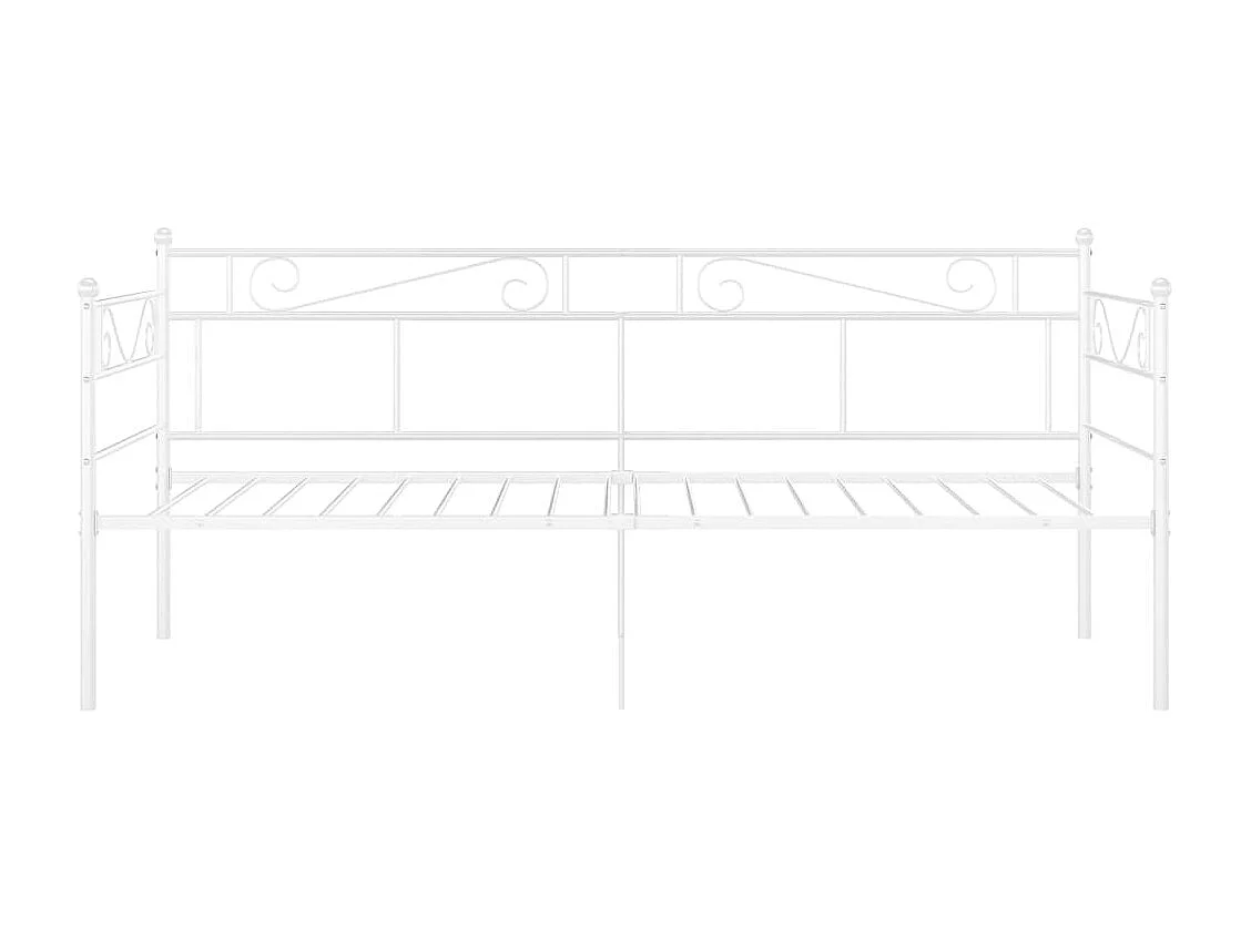 Cadre de canapé-lit Blanc Métal 90x200