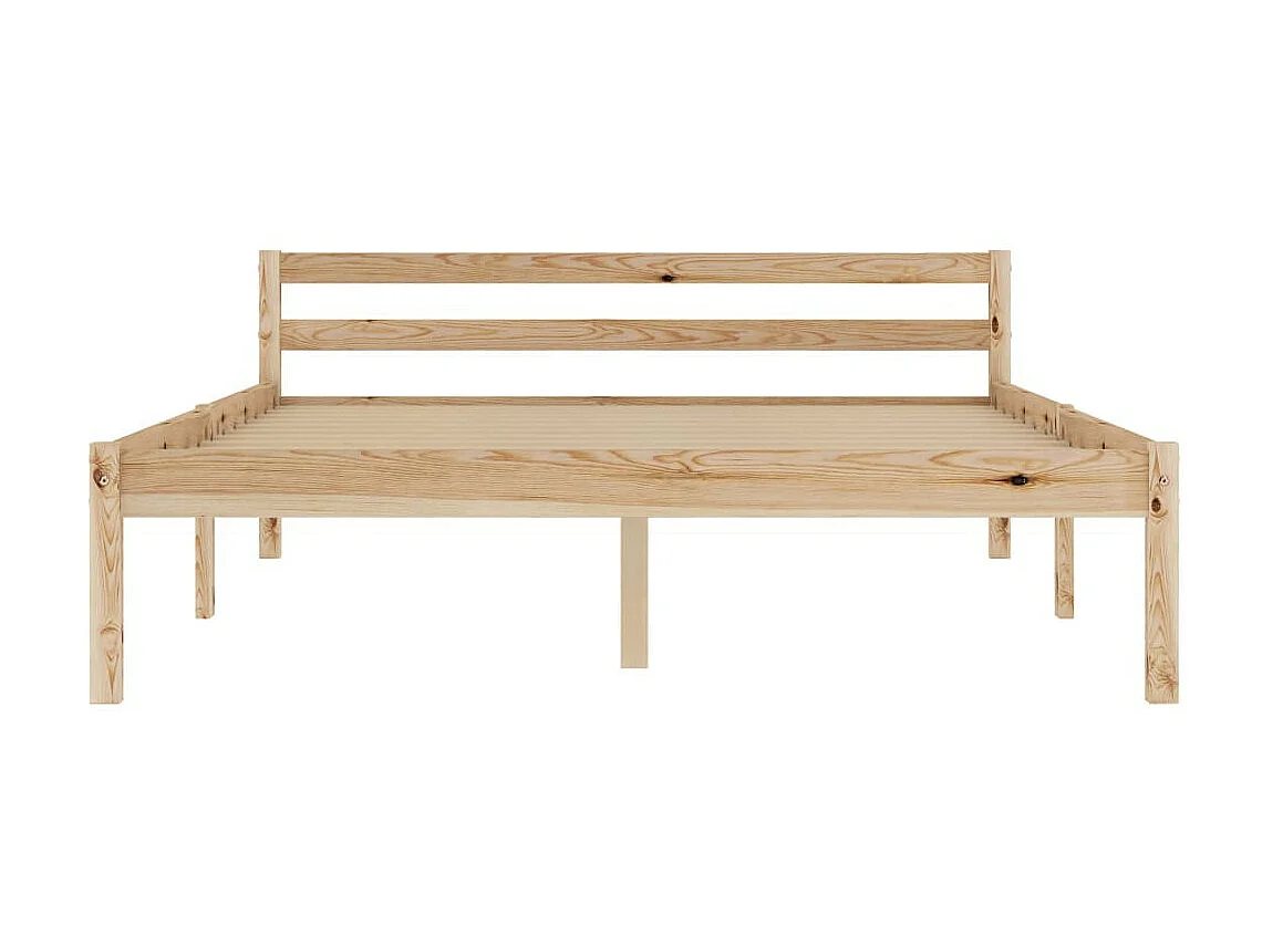 Lit Bois de pin massif 140x200 2