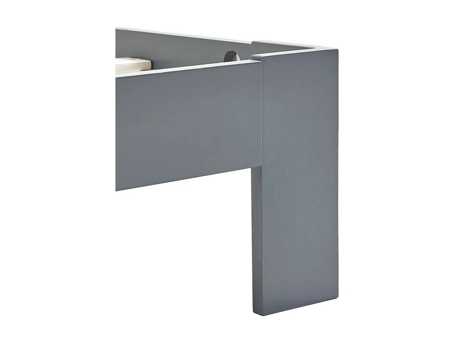 Lit Gris Bois de pin massif 120x200
