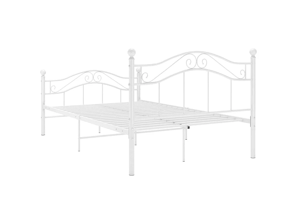 Lit Blanc Métal 120x200 4