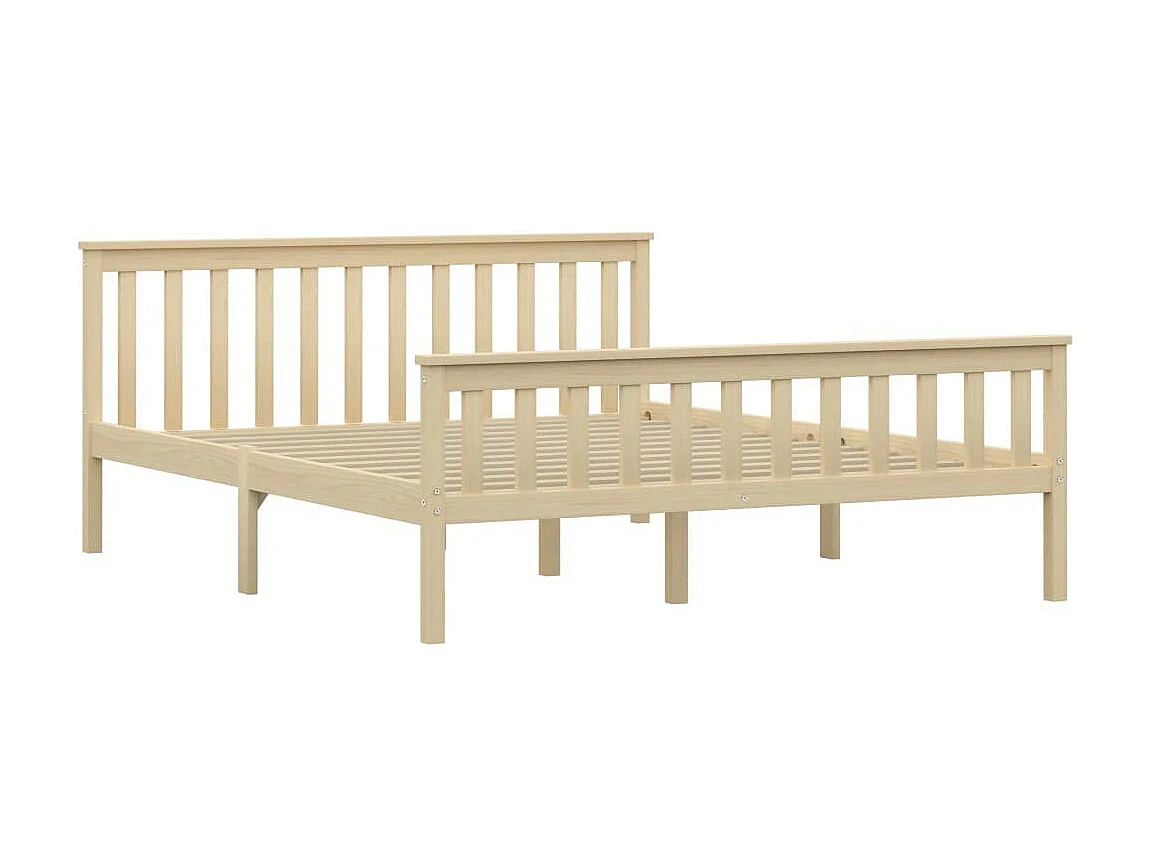 Lit Bois clair Bois de pin massif 160x200