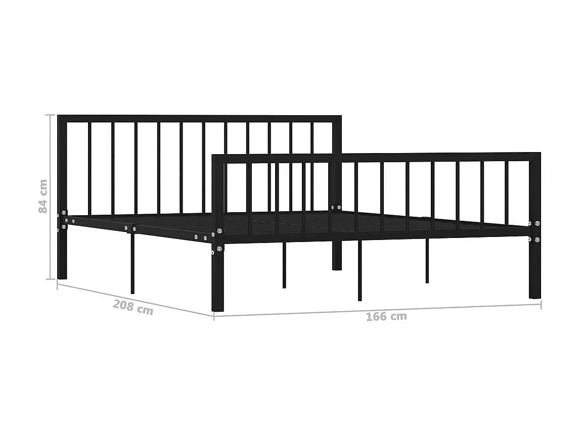 Lit Noir Métal 160x200 7
