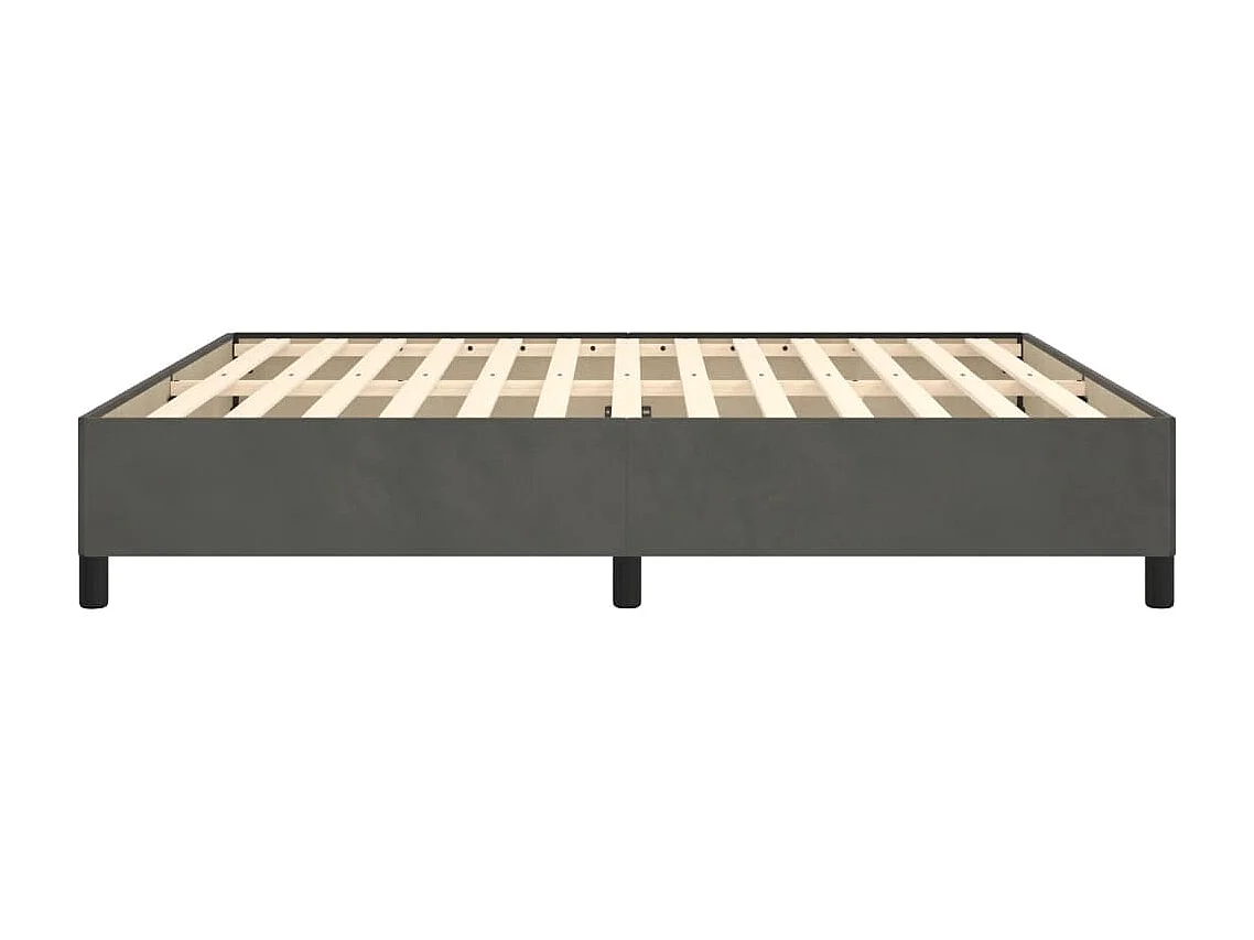 Lit Gris foncé 160x200 Velours