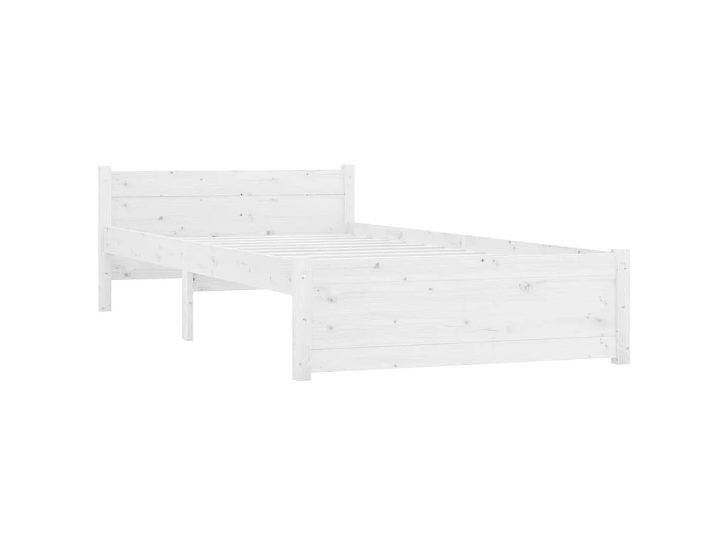 Lit Blanc Bois massif 100x200 2