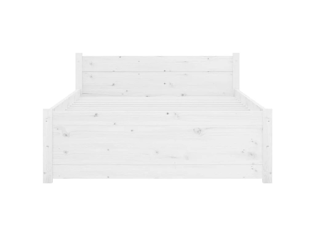 Lit Blanc Bois massif 100x200 2