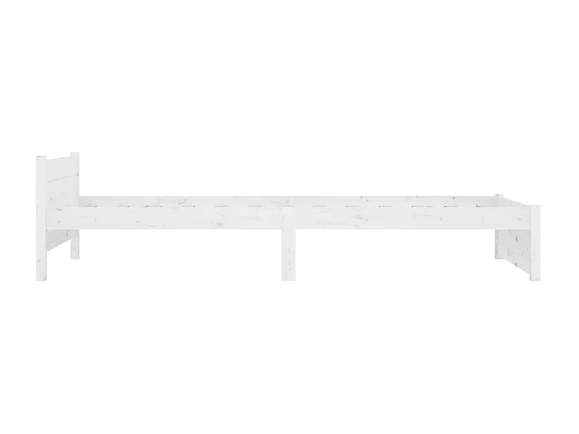 Lit Blanc Bois massif 100x200 2