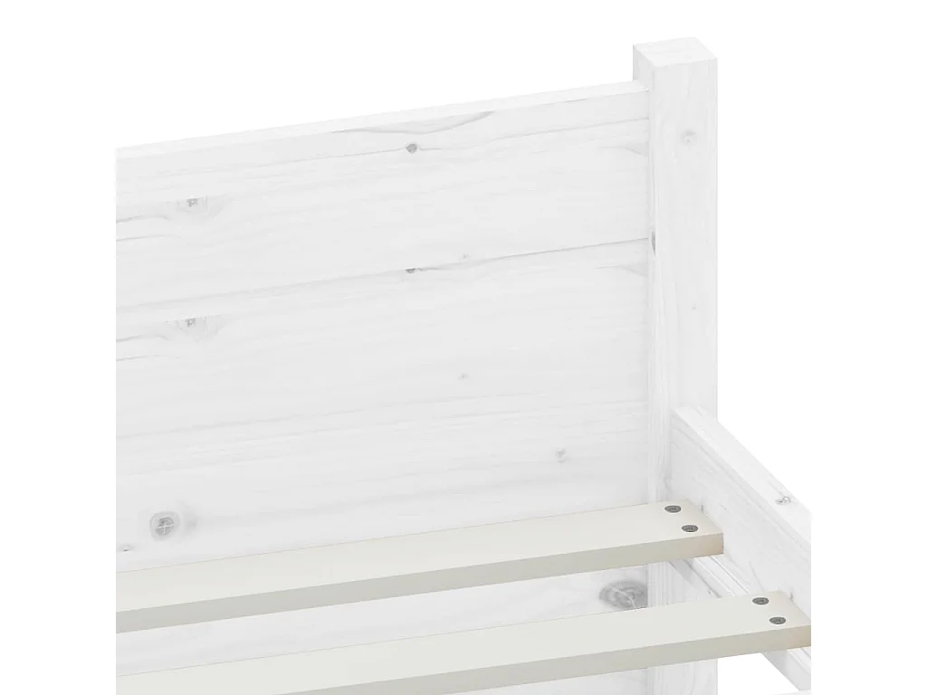 Lit Blanc Bois massif 100x200 2