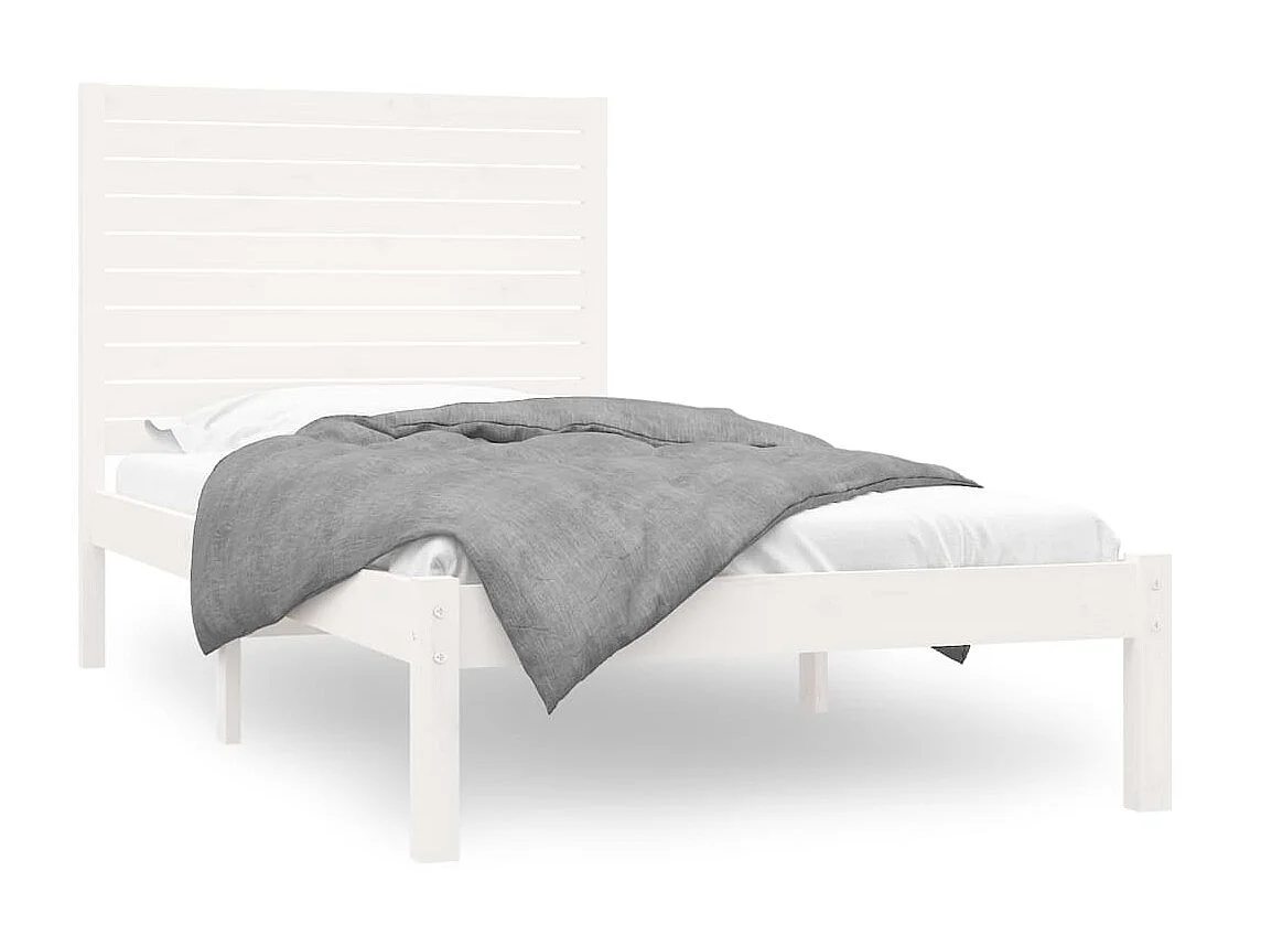 Lit Blanc Bois massif 90x200 3