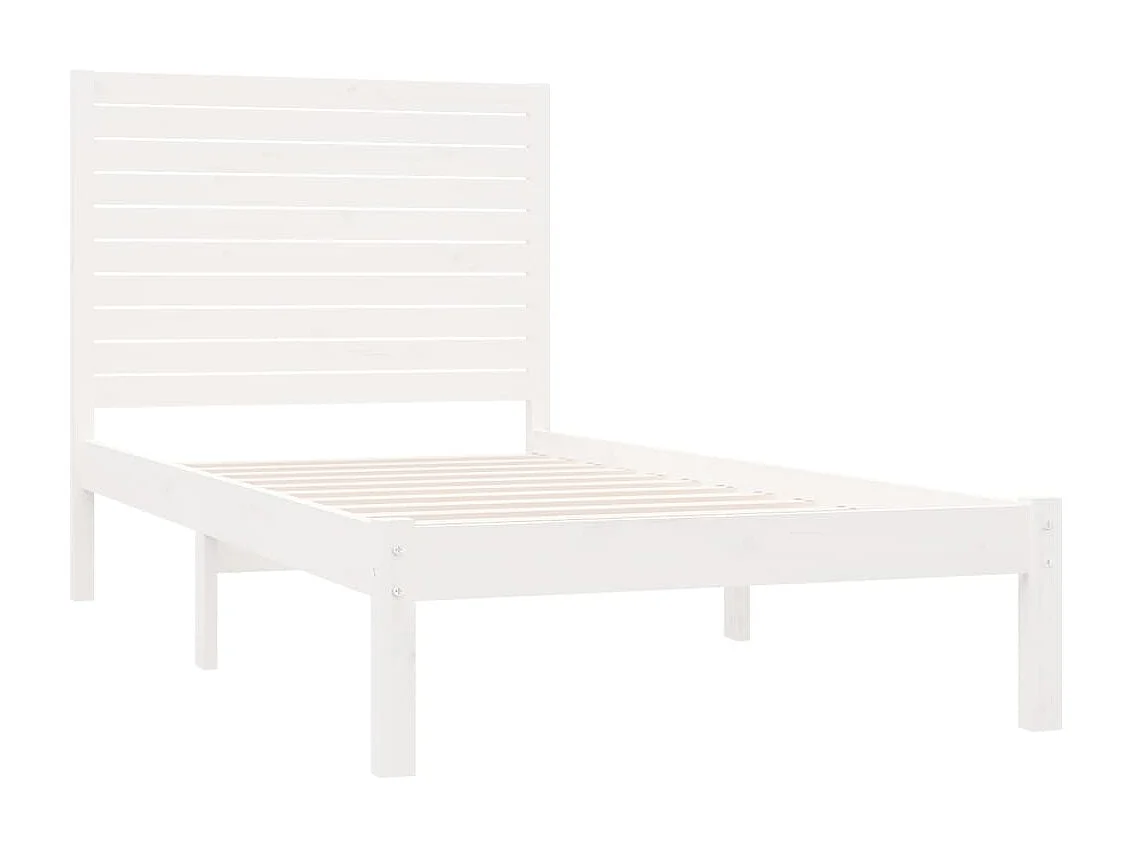 Lit Blanc Bois massif 90x200 3