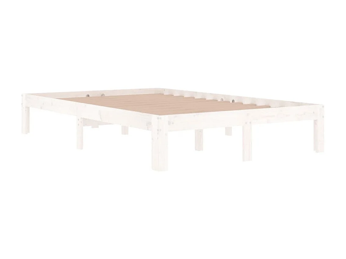 Lit Blanc Bois massif 120x190 Petit double 3