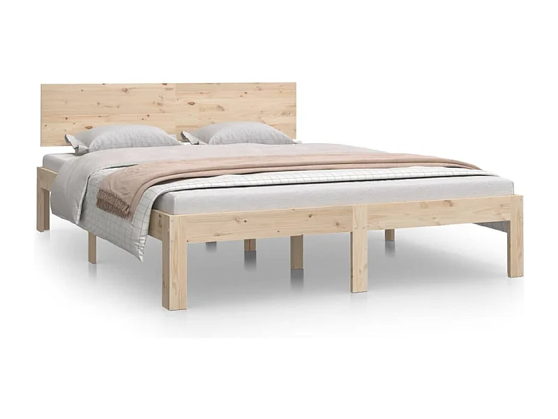 Lit Bois massif 135x190 Double