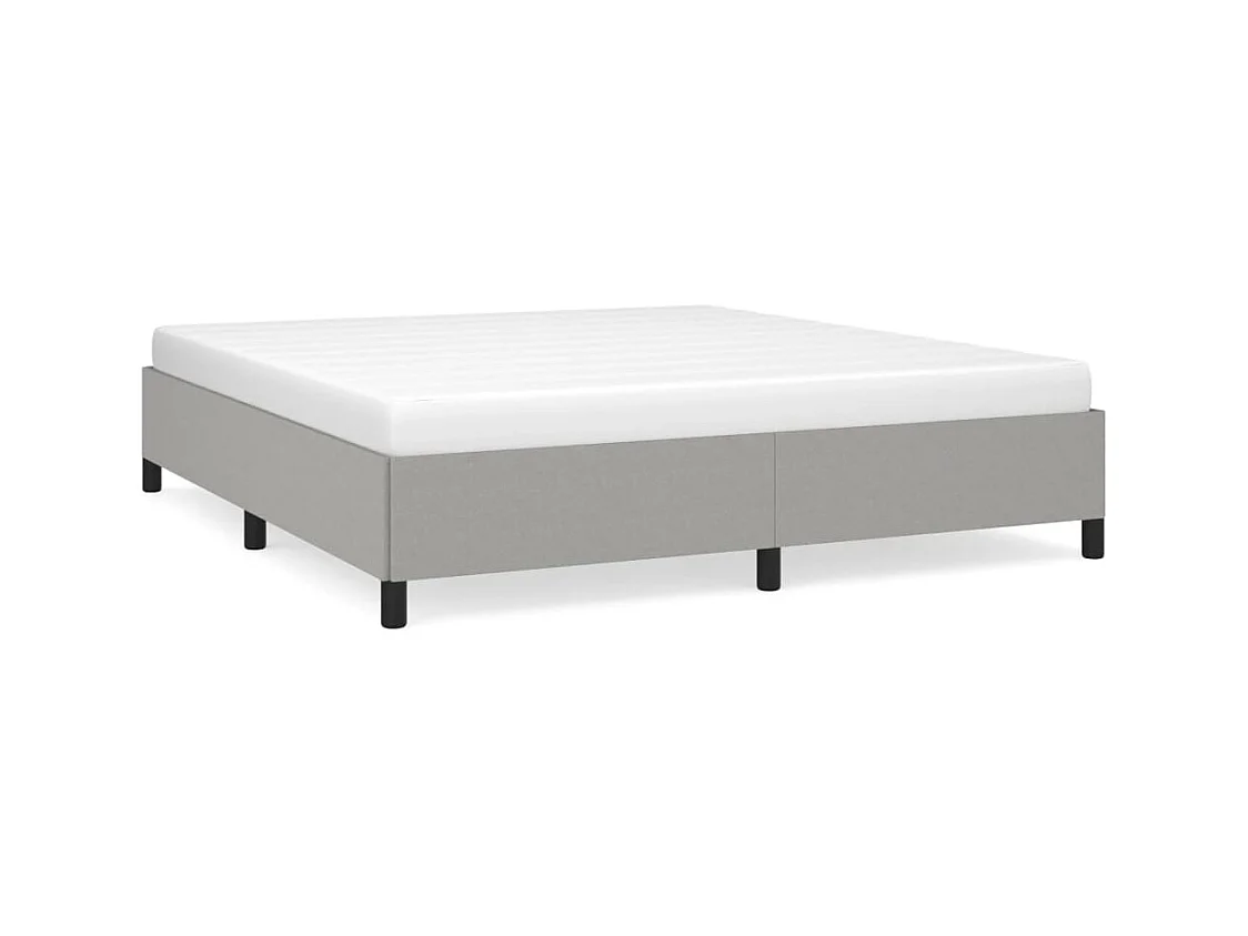 Lit Gris clair 160x200 Tissu