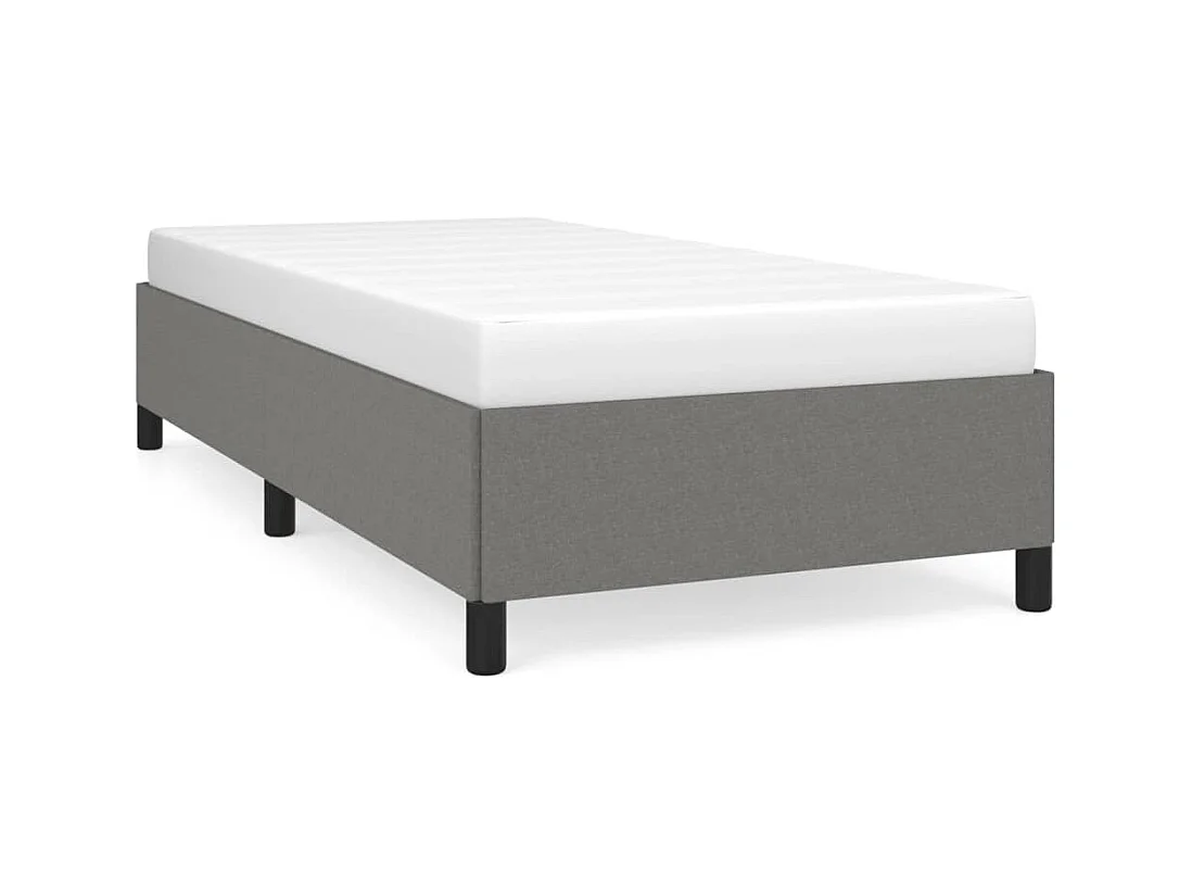 Lit Gris foncé 90x190 Tissu