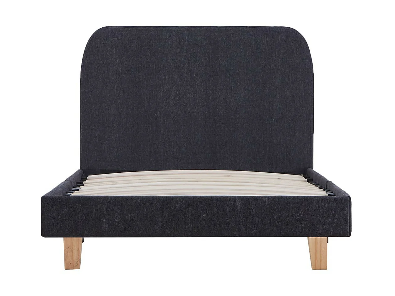 Lit Gris foncé Tissu 90x200