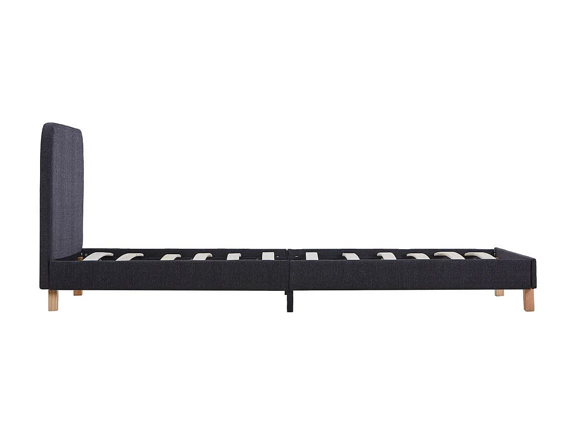 Lit Gris foncé Tissu 90x200