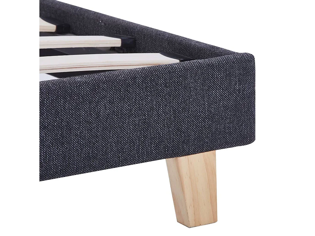 Lit Gris foncé Tissu 90x200