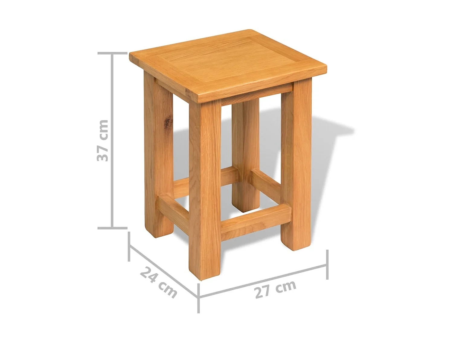 Tables d'appoint 2 pcs 27 x 24x37 Bois de chêne massif