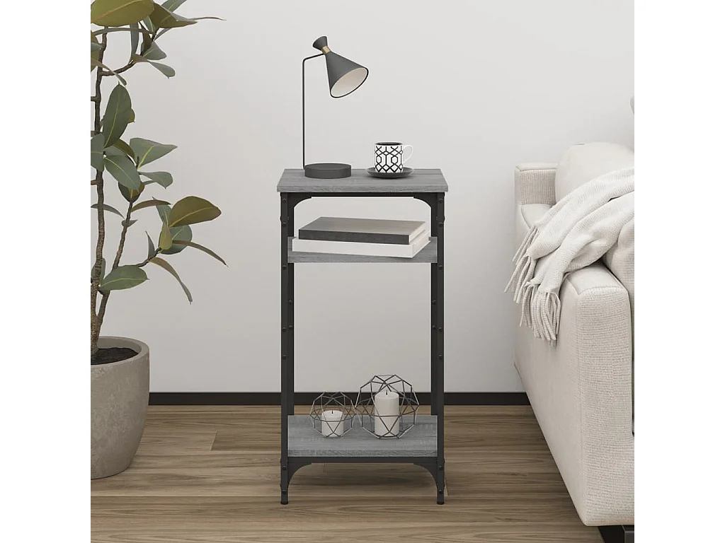 Table d'appoint Sonoma gris 40x30x75 Bois d'ingénierie