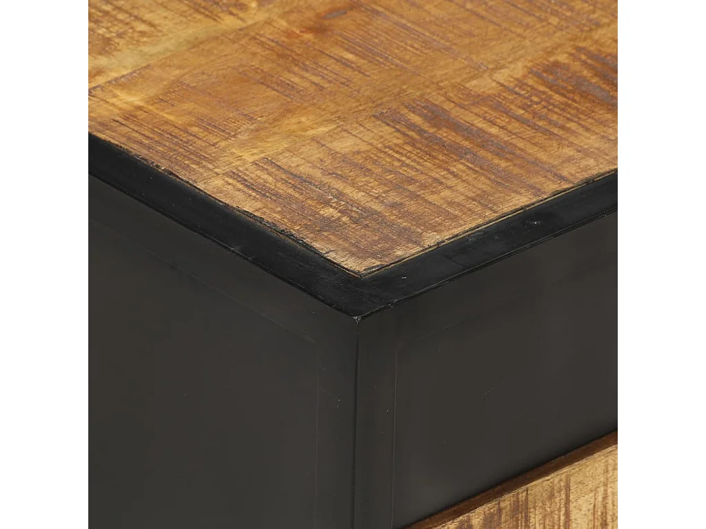 Table de chevet 40x40x35 Bois de manguier brut