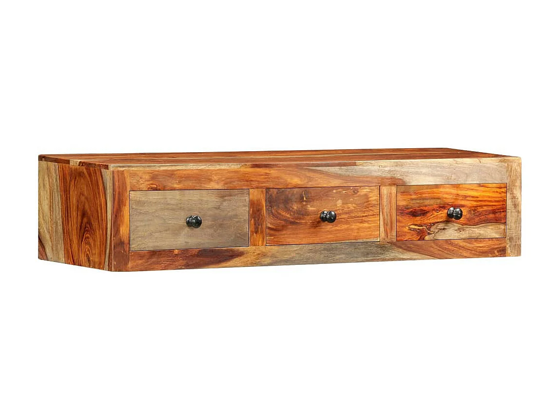 Table console murale 100x25x20 Bois de Sesham massif