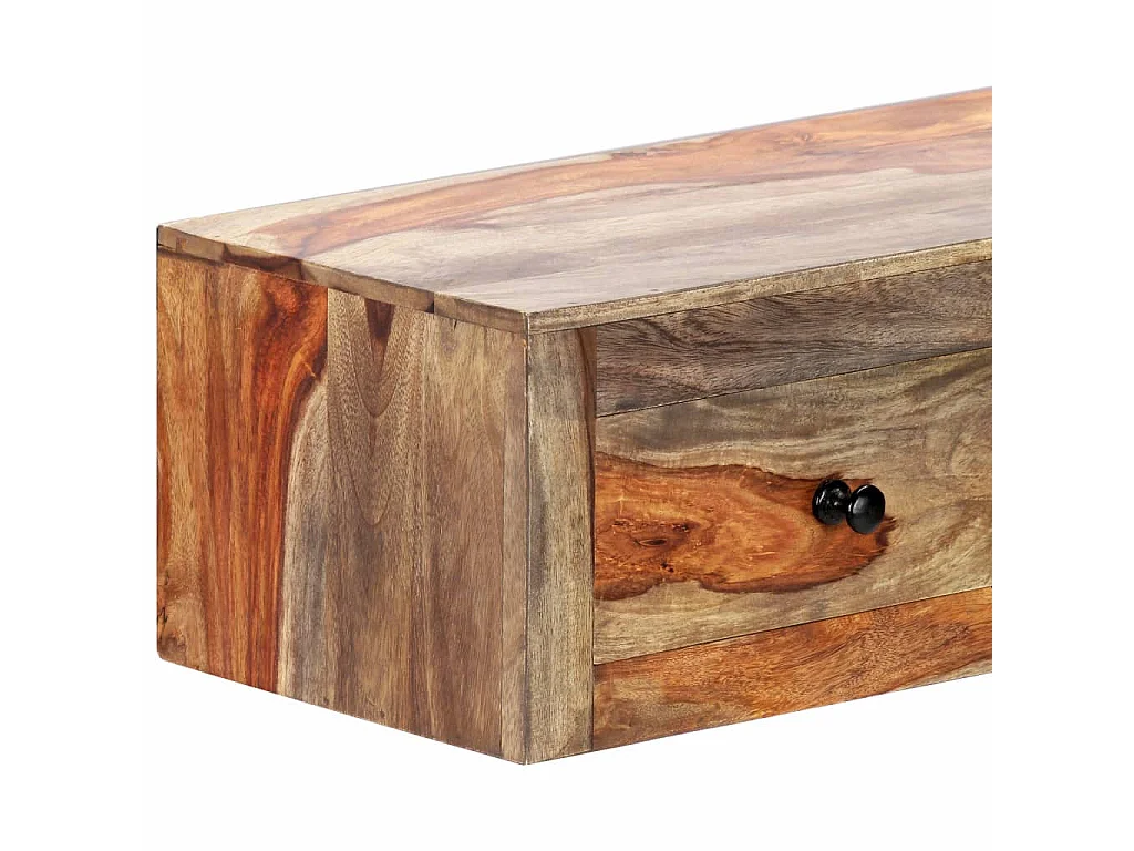 Table console murale 100x25x20 Bois de Sesham massif