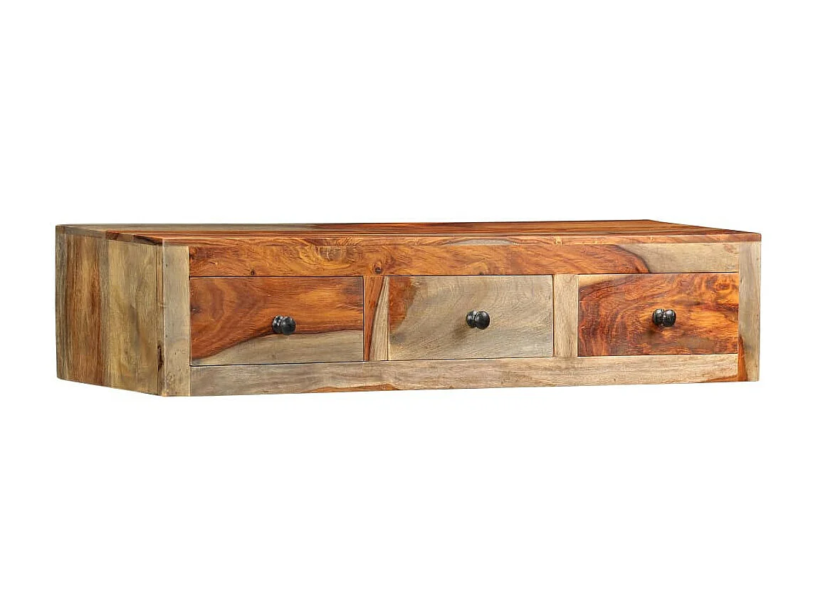 Table console murale 100x25x20 Bois de Sesham massif