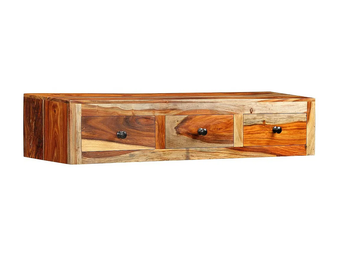 Table console murale 100x25x20 Bois de Sesham massif