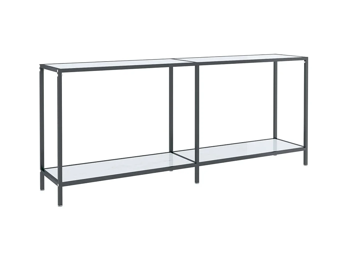 Table console Blanc 180x35x75,5 Verre trempé