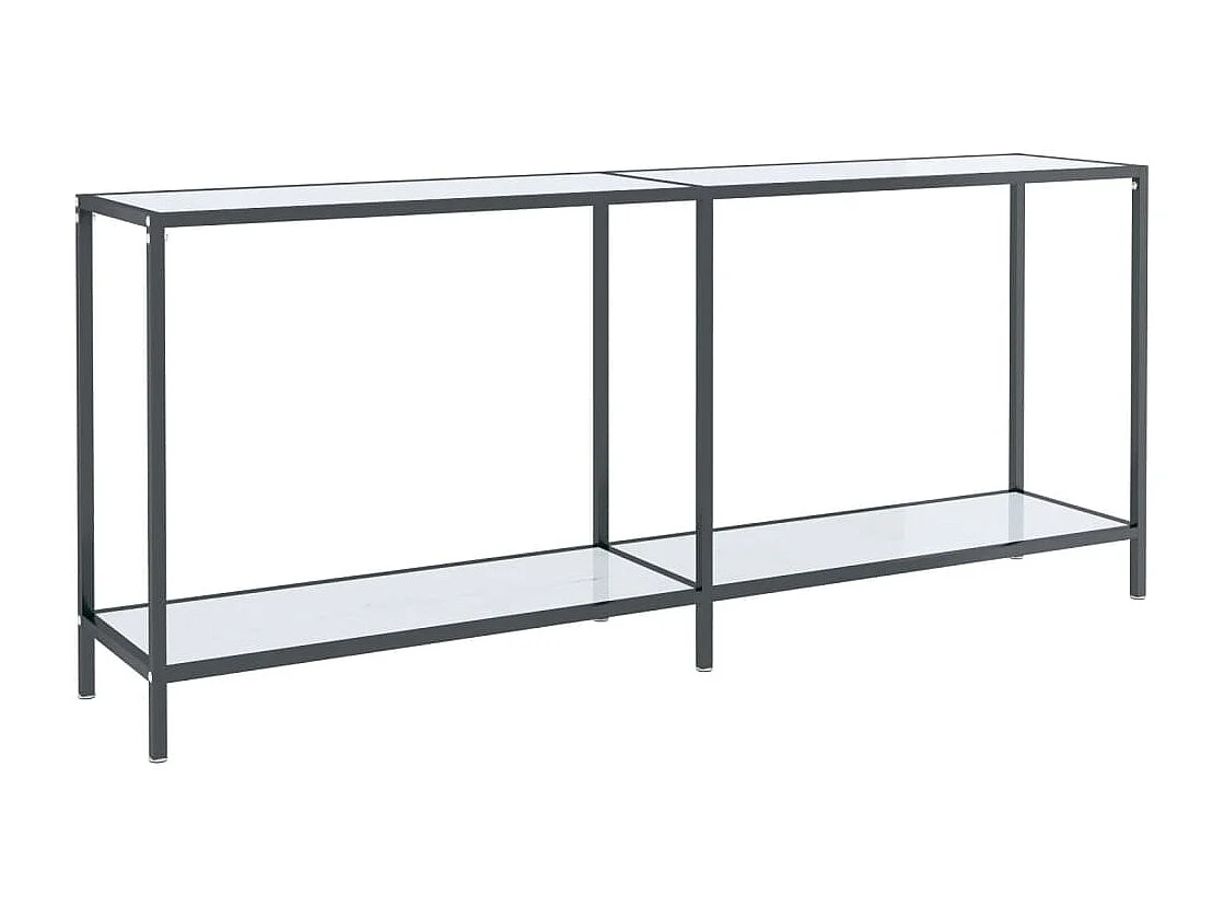 Table console Blanc 180x35x75,5 Verre trempé