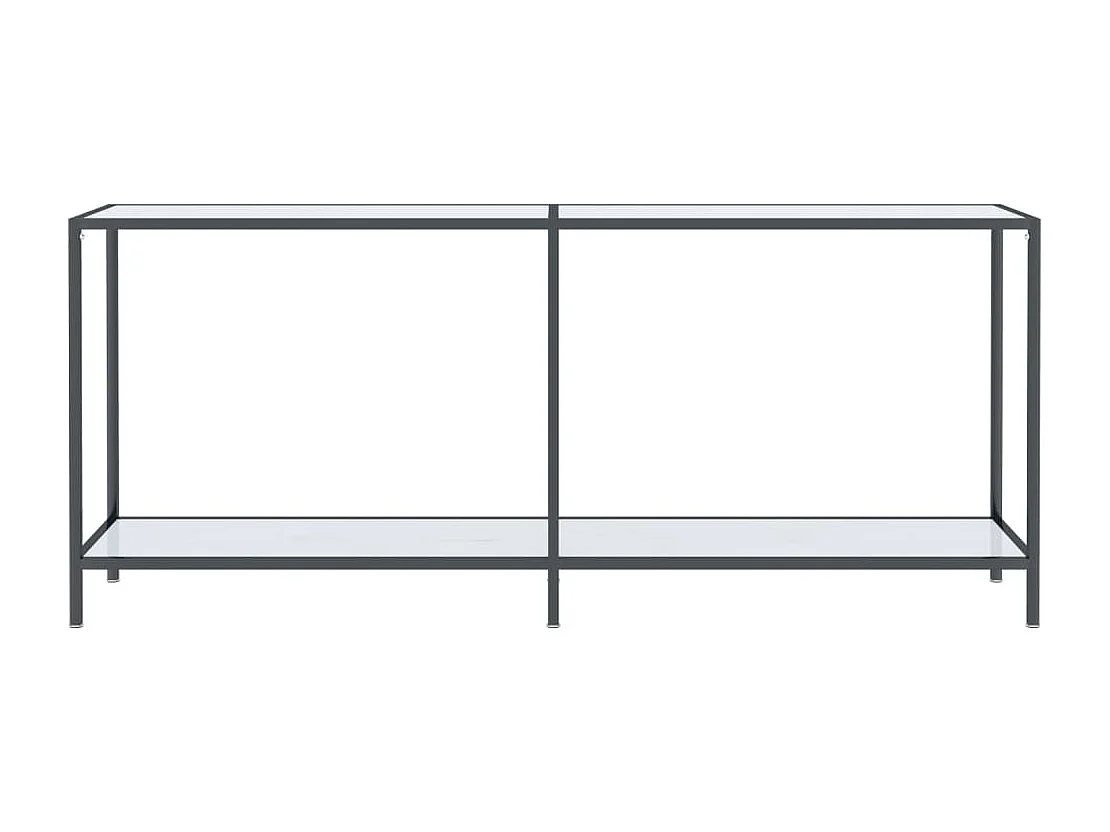 Table console Blanc 180x35x75,5 Verre trempé