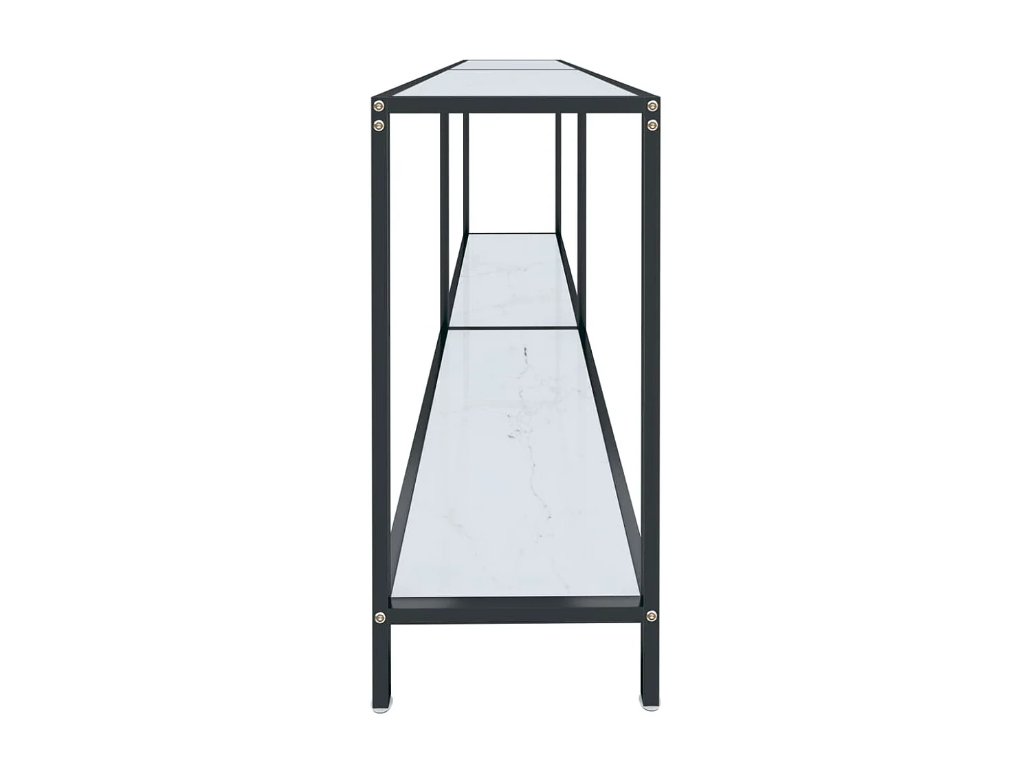 Table console Blanc 180x35x75,5 Verre trempé