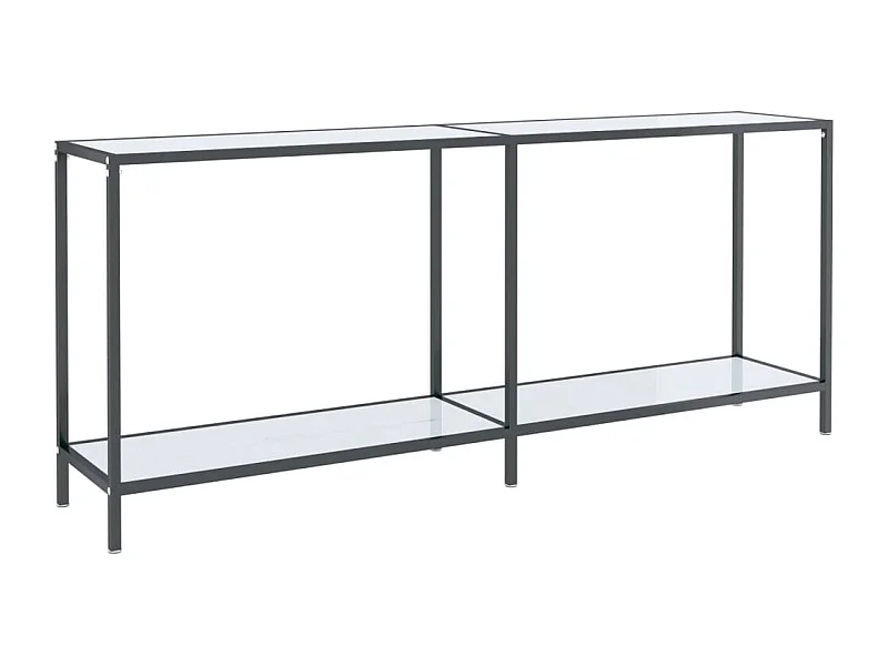 Table console Blanc 180x35x75,5 Verre trempé